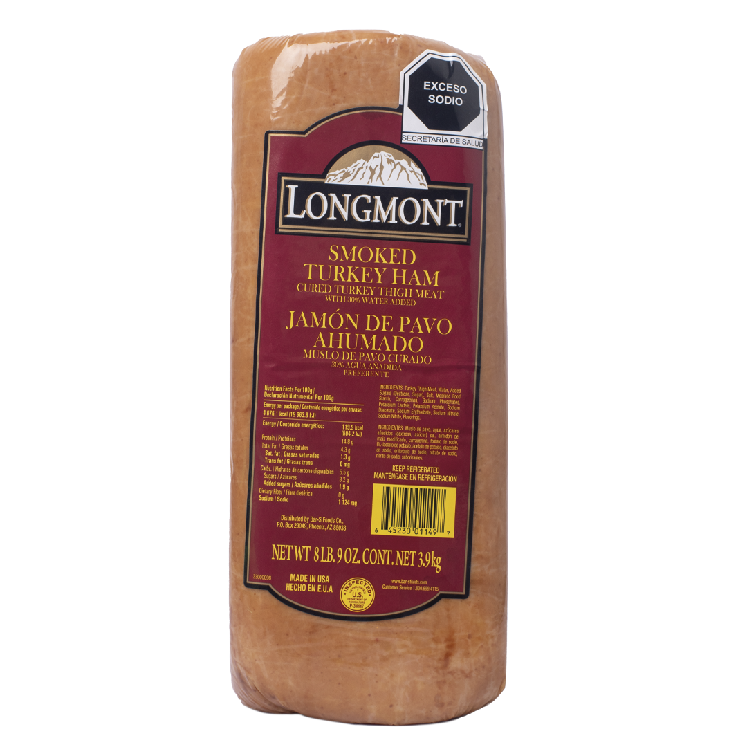 JAMON AHUMADO DE PAVO LONGMONT EN BARRA 3.9 KG