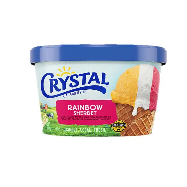 Rainbow Sherbet (48 oz) "Crystal"