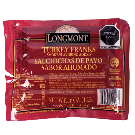 SALCHICHA DE PAVO LONGMONT 1 LB
