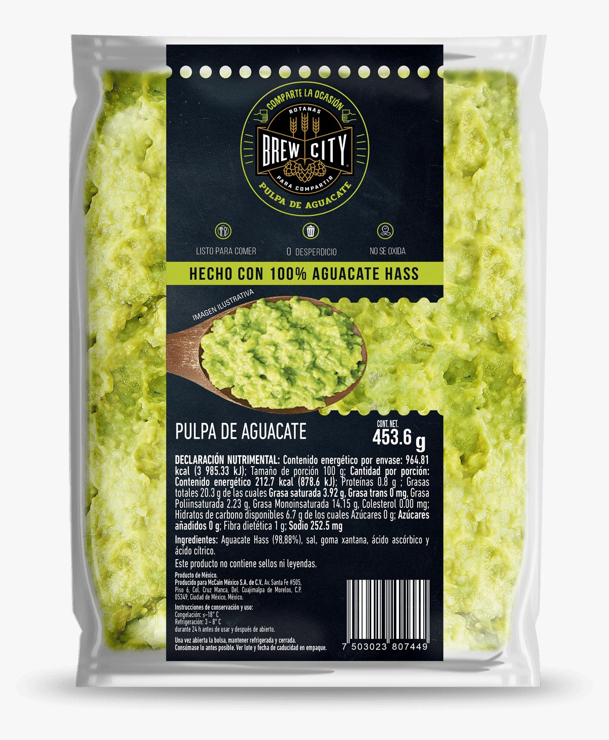 PULPA DE AGUACATE MCCAIN 12/454 GR 5400 (CAJA)