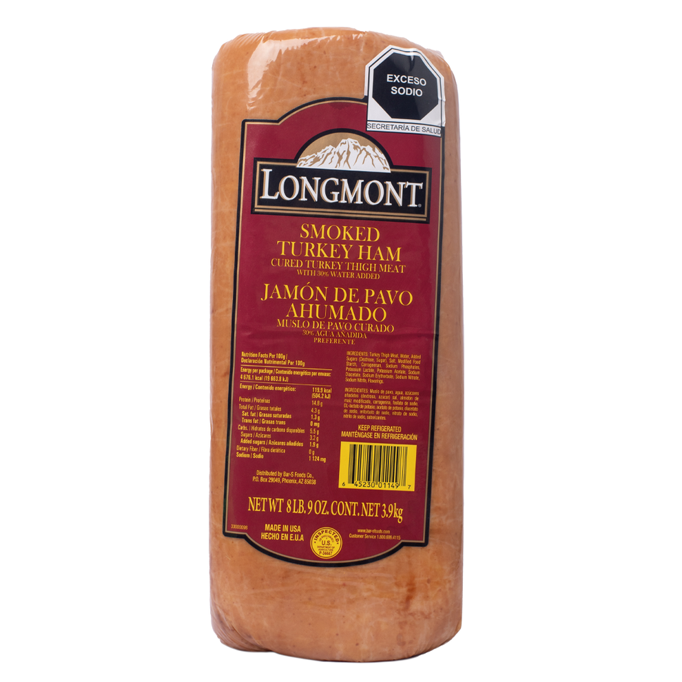 JAMON AHUMADO DE PAVO LONGMONT EN BARRA 3.9 KG – La Canasta