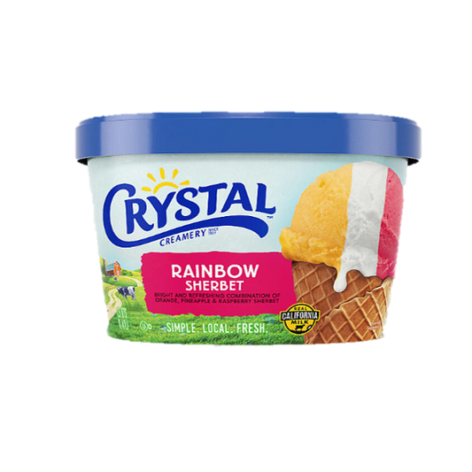 Rainbow Sherbet (48 oz) "Crystal"